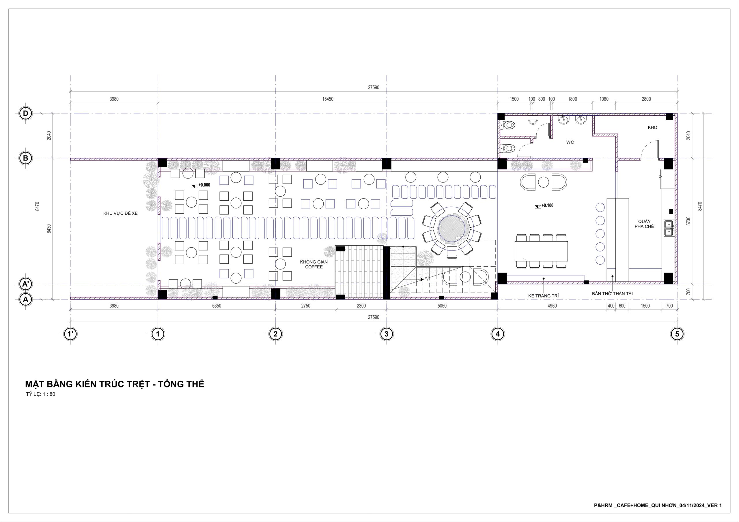 dự án - quán cafe 238m2